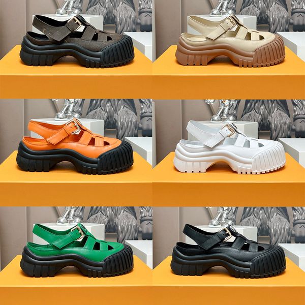 

casual shoes designer womens luxury archlight sports sandals l classic leather fashion cowhide mules ladys old flower gladiator sandals, Black