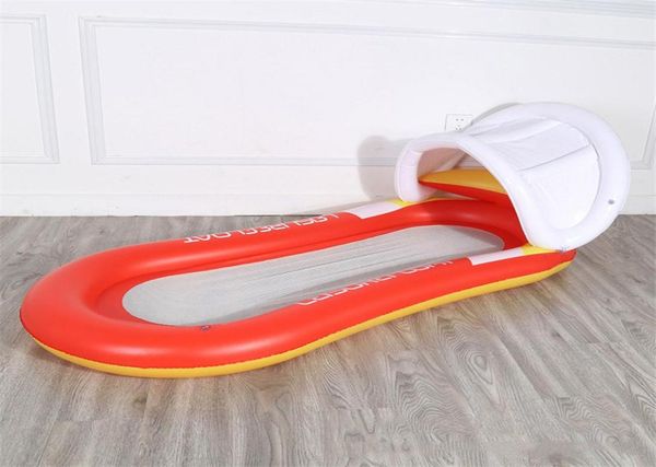 

dropship inflatable floats tubes environment protection foldable back floating row sunshade swimming pool enjoyable lounger jersey3450371
