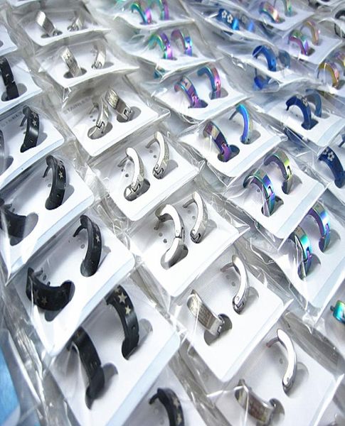 

whole bulk lots 60 pairs mixed designs men039s women039s punk rock stainless steel jewelry stud earrings6566401, Golden;silver