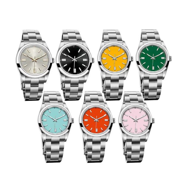 

luxury men watch dayjust automatic mechanical movement casual watches stainless steel strap 41 36mm dial waterproof wristwatch birthday gift, Slivery;brown