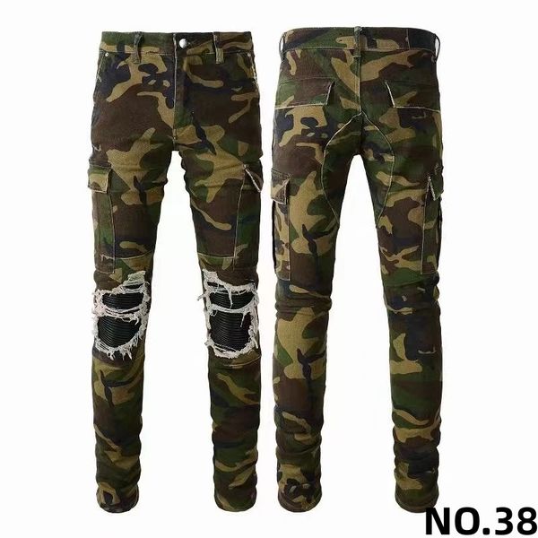 

men's distressed ripped skinny jeans fashion mens motorcycle moto long off cotton slim feet high street denim light blue paste cloth ho