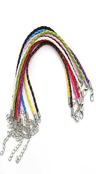 

wholemixed color braided cow leather bracelet cord bracelets fit charm bracelet jewelry making wristband diy handmade 18cm 108568378, Golden;silver