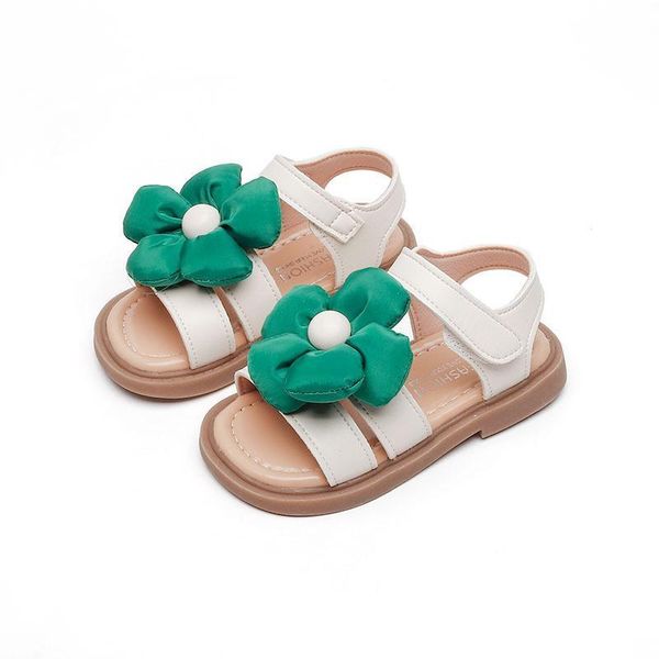 

sandals kids shoes baby children girl summer sunflower princess casual beach f12558, Black;red