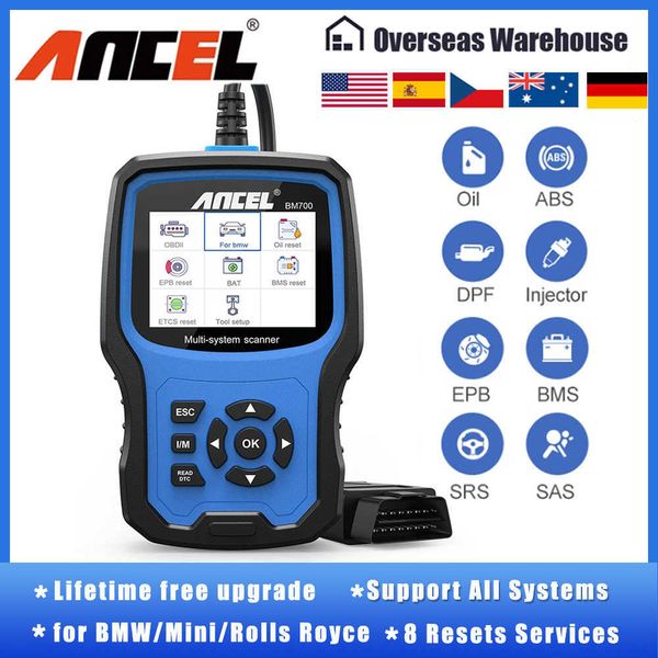 

automotive repair kits ancel bm700 obd2 scanner for mini epb sas airbag tpms battery oil reset obd2 automotive scanner update car diagnostic