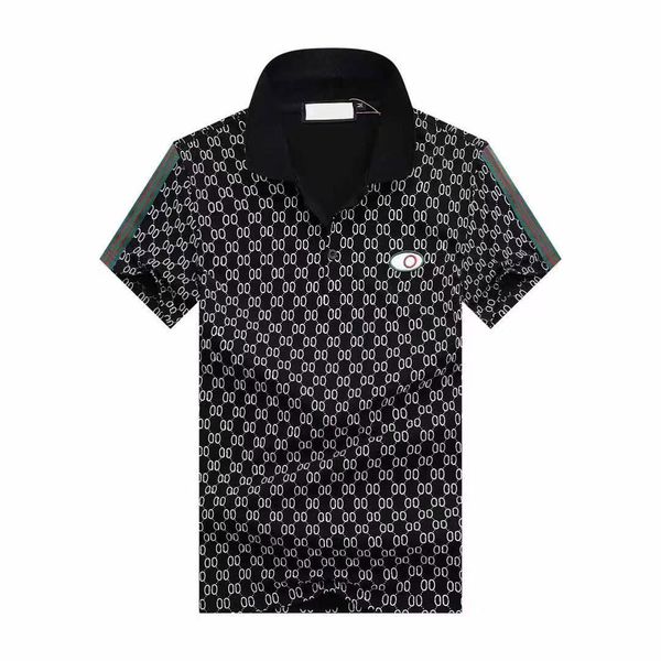 

fashion designer mens polos shirts men short sleeve cotton t shirt original single lapel shirt jacket sportswear jogging suit m-3xl, White;black