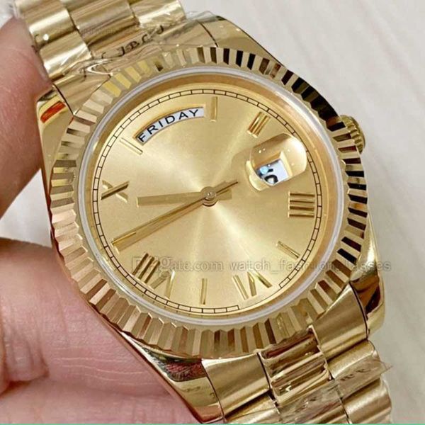 

luxury mens/womens fashion 41mm golden watches automatic mechanical designer women log watch 904l stainless steel brand men wristwatches wat, Slivery;black