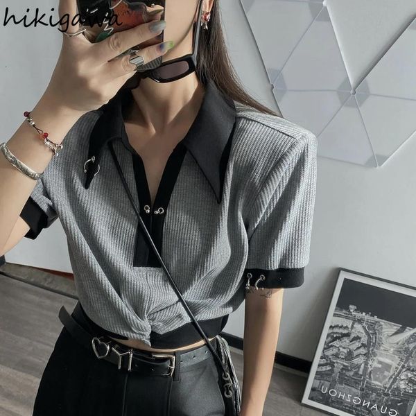 

women s t shirt harajuku korean t shirts fashion y2k clothes 2023 shirt shorts sleeve loose casual tees crop summer vintage tshirt 230522, White