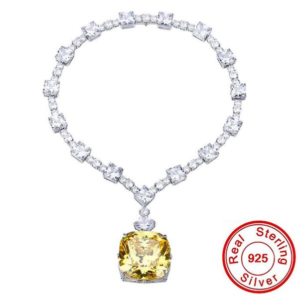 

huge 25ct z diamond pendant 100% real 925 sterling silver party wedding pendants necklace for women moissanite jewelry gift