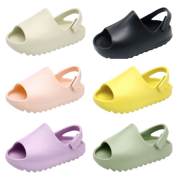 

2023 sandals summer baby toddler kids adults slip-on boys girls foam beach slides candy color children lightweight breathable, Black;red