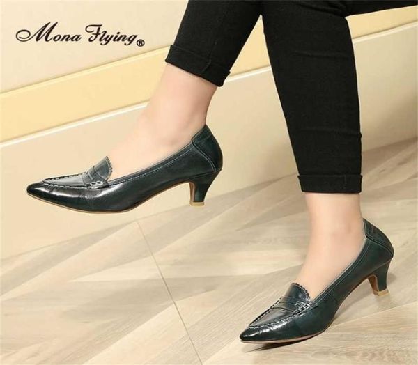 

mona flying genuine leather dress pumps high heels for women pointed toe elegant fashion shoes office ladies party 2588g7 2111235233352, Black