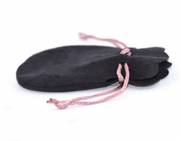 

brand logo black velvet bag jewelry gift bags protection fashion flannelette039s blackcolor 10 pieces a lot4121928, Pink;blue