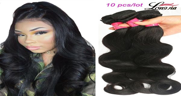 

charmingqueen hair peruvian body wave peruvian human hair body wave bundles whole virgin body wave 10pcs deals natural color8844905, Black