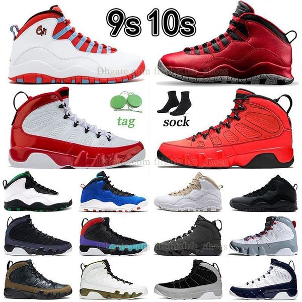 

mens quality jumpman 9 10 basketall shoes red cement chicago gym red motorboat jones 9s 10s outdoor sneaker trainers linen university gold r