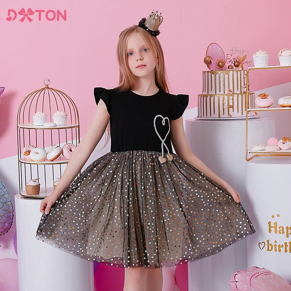 

girl s dresses dxton girls clothes for summer princess kids flare sleeve unicorn print dress party children clothing 3 8y 230520, Red;yellow