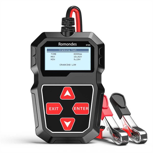 

automotive repair kits romondes bt200 car battery tester 12v 100-2000 cca auto battery load tester charging cranking system analyzer for car