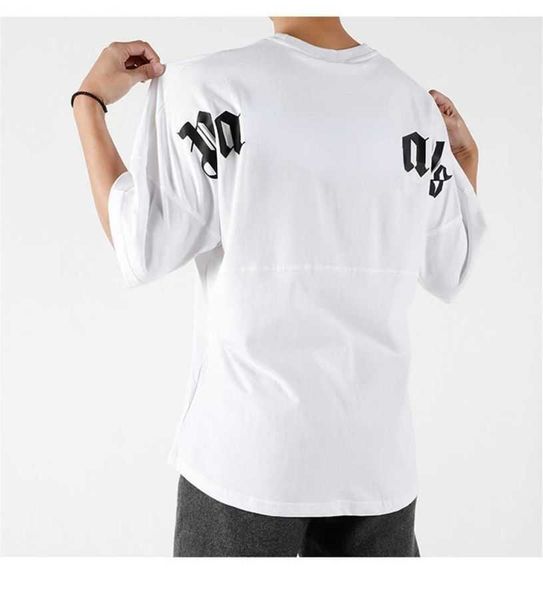 

22s men's t shirts t shirt palms palmangel city designer limited inkjet graffiti letter printing men's women's sailboat short, White;black