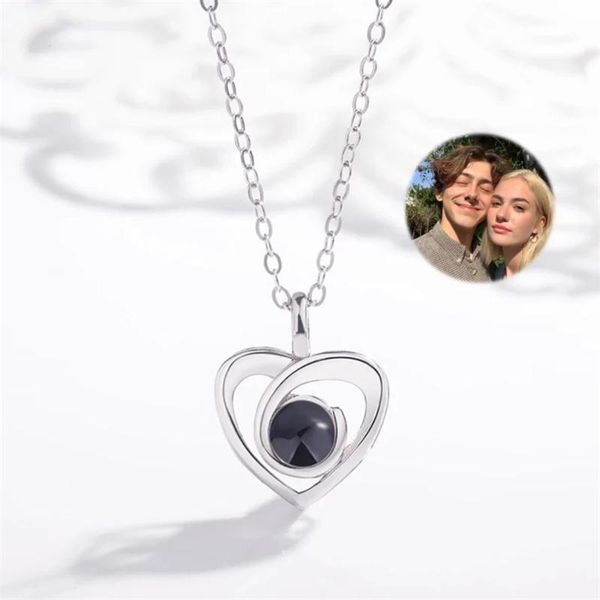 

necklaces projection p necklace for women custom memorial p necklace personalized pendant jewelry anniversary gift for girlfriend, Silver