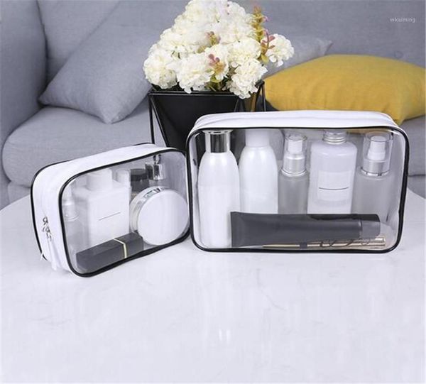 

transparent cosmetic bag for travel pvc women zipper clear makeup bags beauty case makeup organizer bath toiletry wash bag18249452