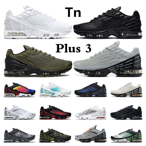 

mens sports sneakers tn plus 3 men running shoes tns trainers triple black white leather aqua blue utility radiant red outdoors jogging walk