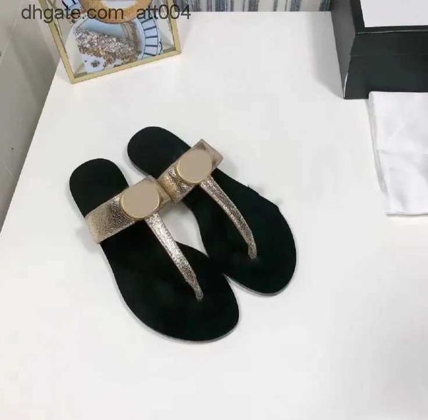

designer tshaped slippers black leather sandals lady classic wearresisting designers beach slippers fashion flat bottom flipflops with o&#03