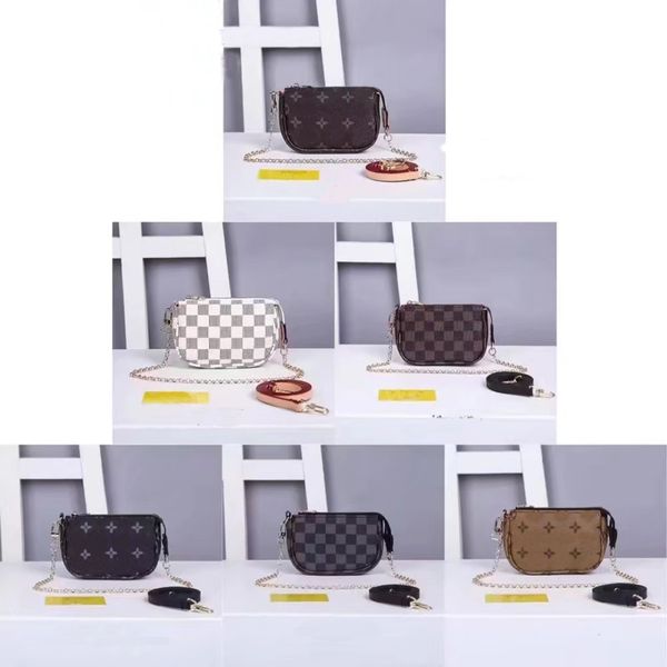 

wallets for women designer fashion brand logo 6 colors flora paint chain handbag ladies shoulder bag 16-10-3cm handbags without box shopping, Red;black