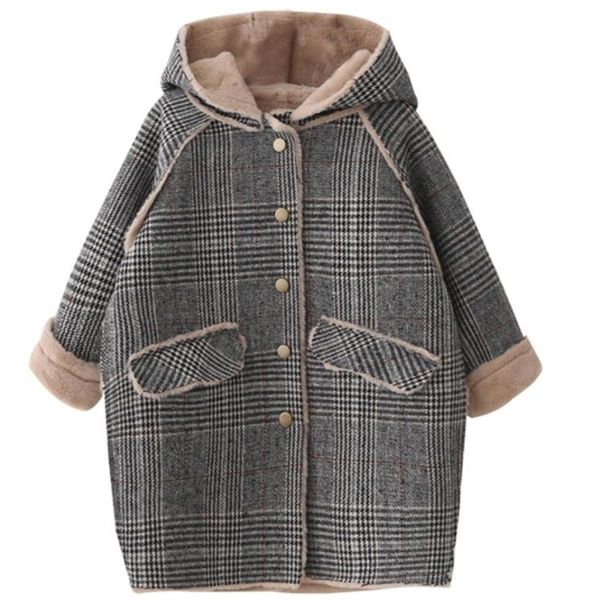 

girls woollen coat children039s long thick overcoat 20112606666551, Blue;gray