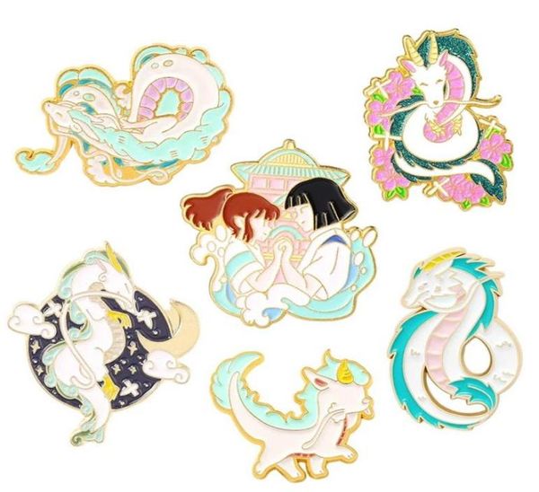 

childhood anime enamel pin dragon haku chihiro coal calcifer jiji brooch lapel badge cartoon movie jewelry gift for fans kids 19 c8887174, Blue