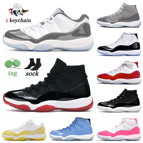 

2023 arrival 11s basketball shoes jumpman 11 og bred cool grey cement high concord cherry space jam 25th anniversary jubilee pink purple pan, White;red