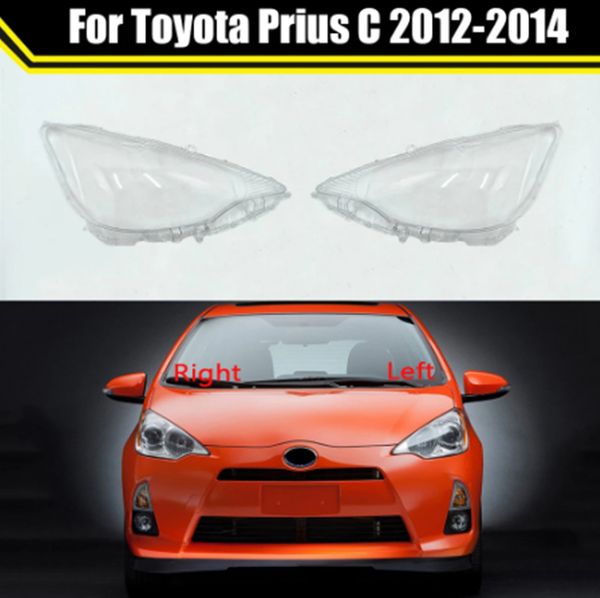 

auto head lamp light case for toyota prius c 2012 2013 2014 car headlight cover lampshade glass lampcover caps headlamp shell