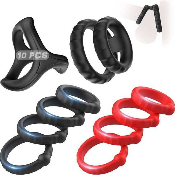 

factory outlet silicone men's amorovo piece rooster ring set enhancing erection soft and elastic male happy toys for couples
