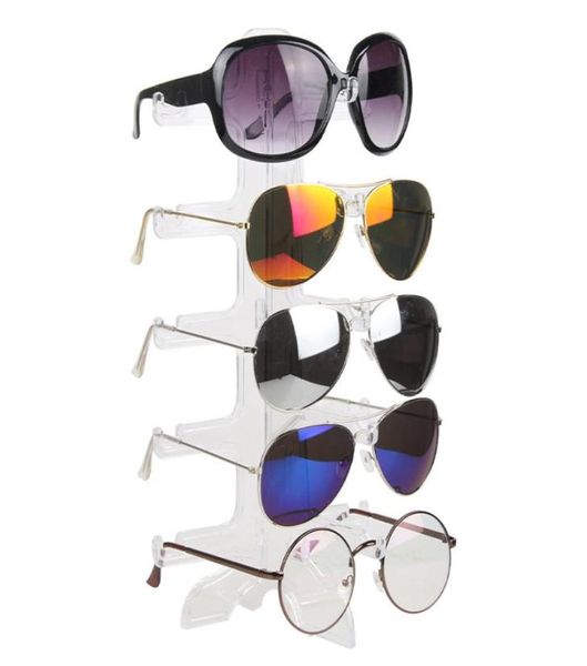

fashion five pairs glasses stand sunglassess holder household organizer sunglasses rack men women039s glasses shelf display7035470, Black