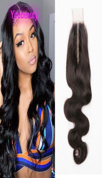 

indian 2x6 lace closure baby hairs straight deep wave yaki middle part 1224inch whole remy 100 human hair closures yirub8879243, Black;brown