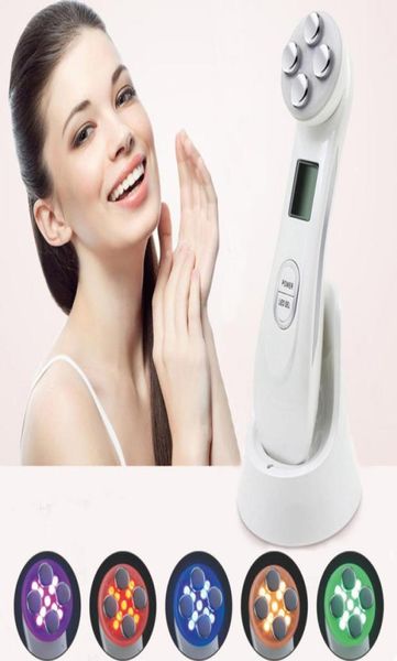 

home use face skin ems mesotherapy electroporation rf radio frequency facial led pon skin care device face lift tighten beauty 6166919