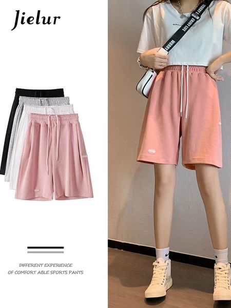 

capris jielur summer fashion cool short pants sport wide leg women's shorts street loose pink white shorts female harajuku bf m2xl, Black;white