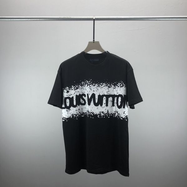 

2 new mens womens designer t shirts printed fashion man t-shirt cotton casual tees short sleeve luxury hip hop streetwear tshirts#37, White;black