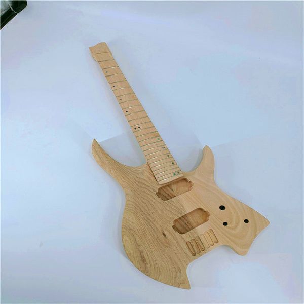 

unfinished ash wood exquisite wood color headless electric guitar, ing
