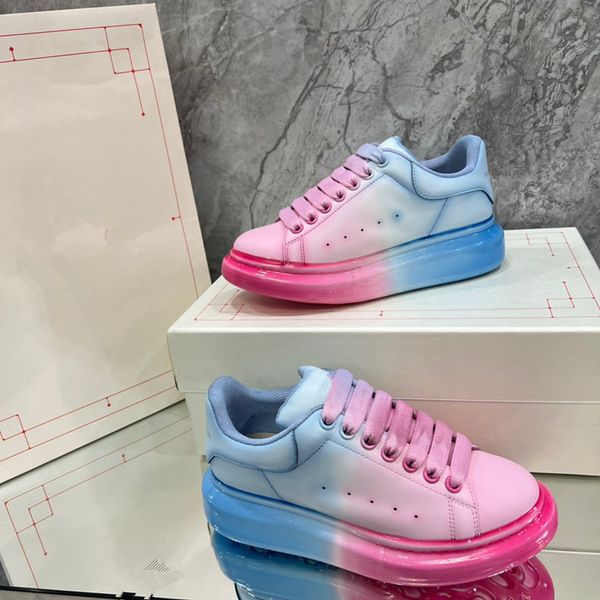 

2023 new casual shoes women designer leather lace-up sneaker fashion lady flat running trainers letters woman shoe platform men gym sneakers, Black