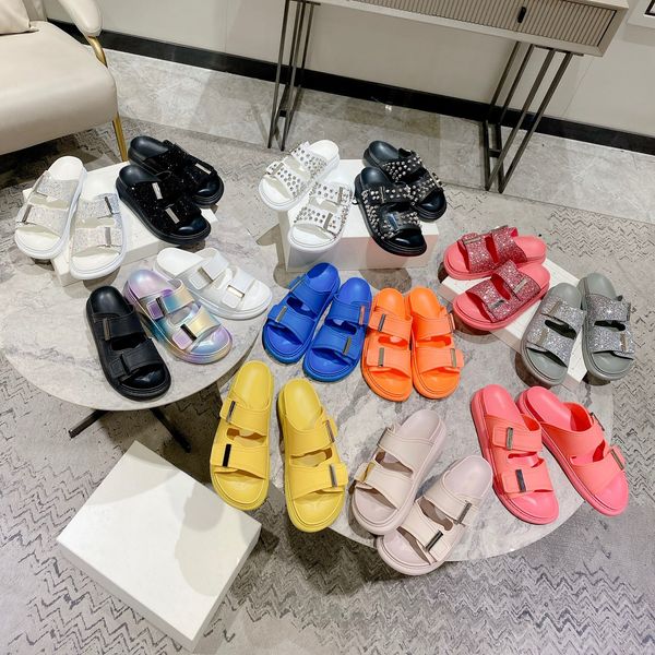 

alex womens rivet slipper sliders mc slippers oversized rubber pool slide platform sandal buckle woman sandals summer queens sport trainer s, Black