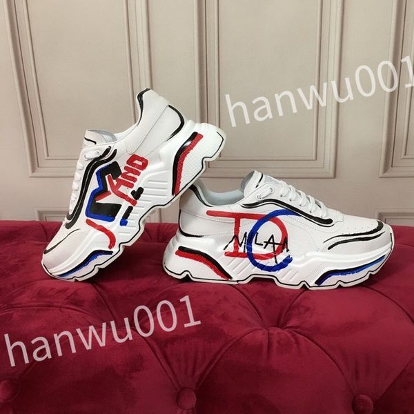 

2023 new casual shoes designer men shoe leather lace up men fashion platform sneakers white black mens womens