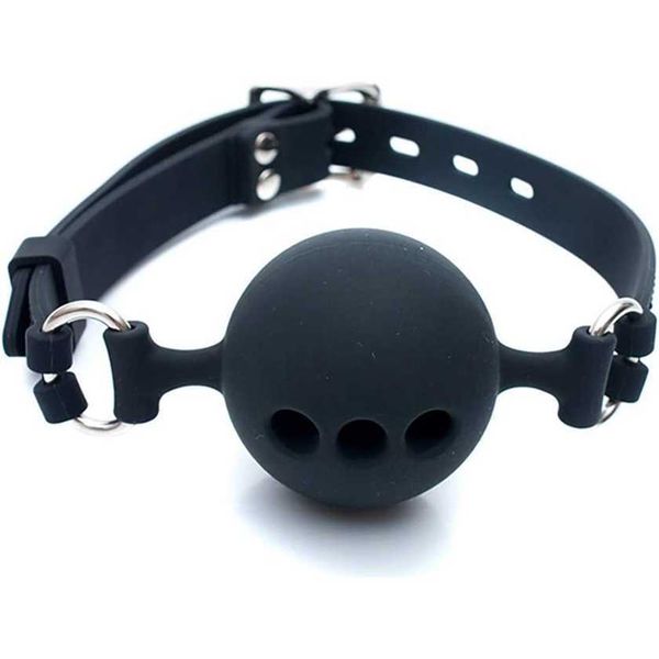 

factory outlet mouth davidsource ball gag breathable silicone ball with holes and open mouth prank toy suitable for fetishists