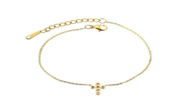 

religious cross charm bracelet bangles gold color stainless steel bracelets for women american jewelry bijoux femme 20206468694, Golden;silver