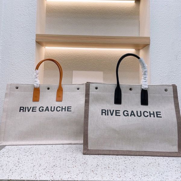 

trend women handbag rive gauche tote shopping bag handbags linen large beach bags designer travel crossbody shoulder satchel wallet