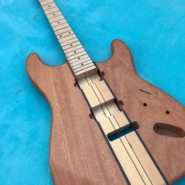 

unfinished electric guitar, five spell full body connection, with paint ing