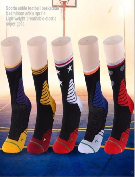 

midbarrel elite basketball socks with thicker towel bottom stockings6036460, Black