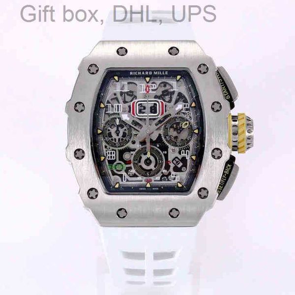 

rm011-03 retrograde multifunctional luxury mens mechanics watch richa milles style flyback timing fully automatic mechanic zrwj, Slivery;black
