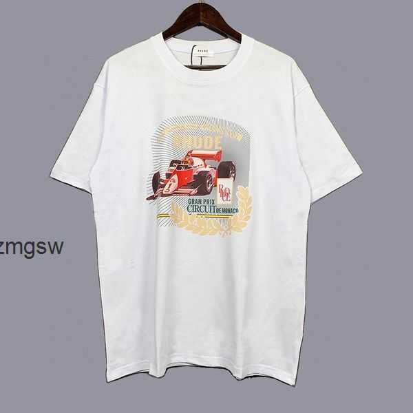 

summer mens t-shirts womens rhude designers for men letter polos embroidery tshirts clothing short sleeved tshirt large tees bimm, White;black