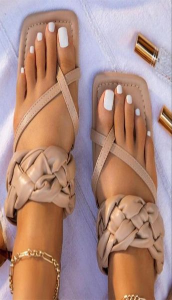 

slippers women sliders elegant solid nonslip flatsandals plus size lady casual summer flip flops outdoor females slipper beach fo1757755, Black
