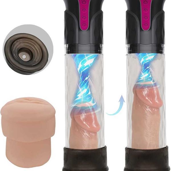 

factory outlet men's toy rechargeable automatic vacuum booster pump realistic pocket cat for men's stimulation
