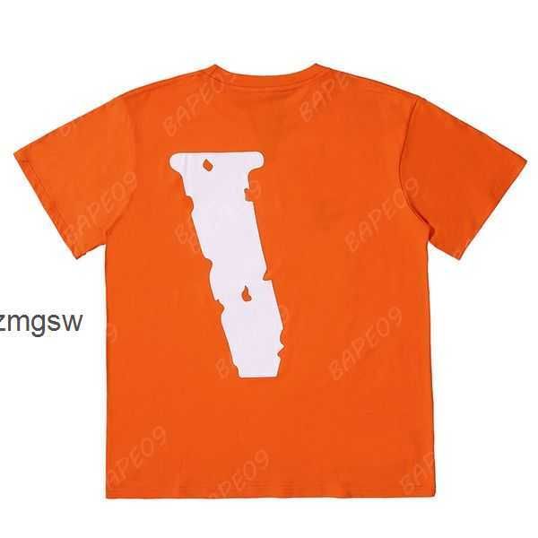 

mens designer shirt letter print tees men women short sleeve hip hop style black white orange t shirts vv64, White;black