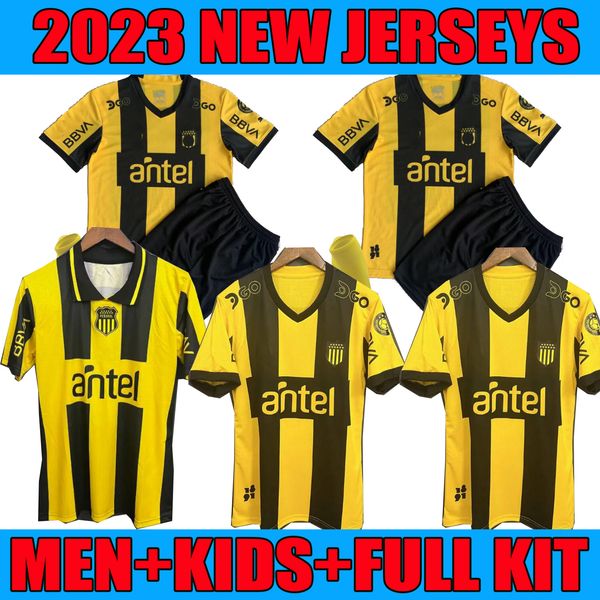 

23 24 uruguay penarol home soccer jerseys commemorative edition 2023 2024 club atletico penarol c.rodriguez gargano football shirts away thi, Black;yellow
